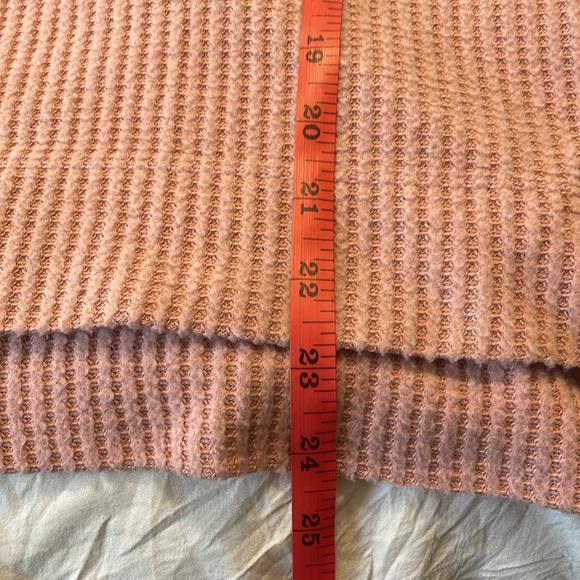 Splendid Dusty Rose Thermal Waffle Knit Top Size XXL - Picture 8 of 11